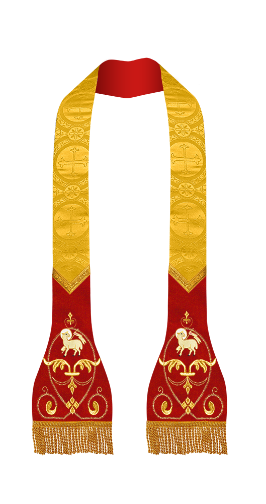 Liturgical Stole with embroidered motif