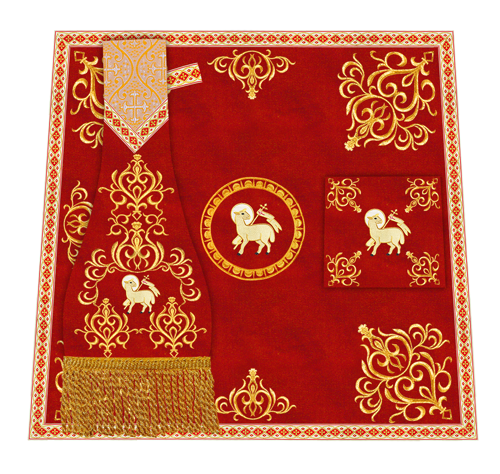 Traditional Fiddleback Vestment With Motifs and Trims