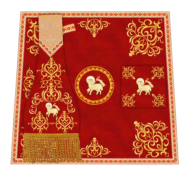 Traditional Fiddleback Vestment With Motifs and Trims