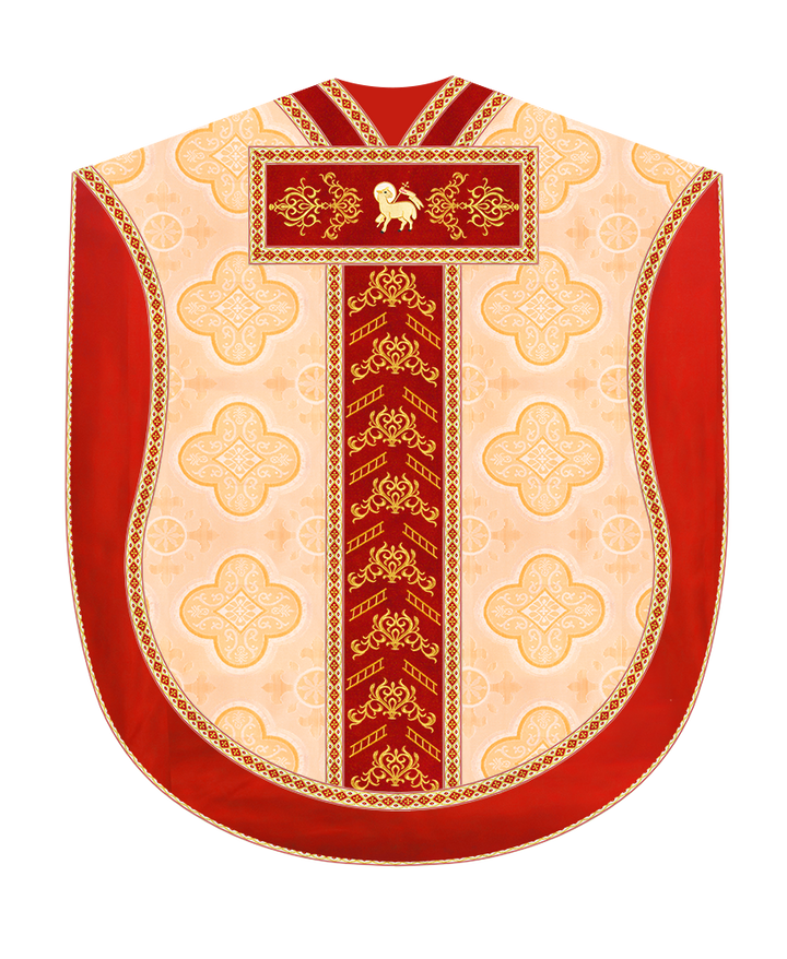 Borromean Chasuble Vestment Adorned With Colour Braids and Trims