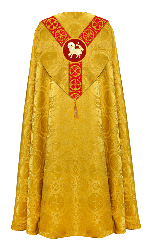 Gothic Cope Vestment with Y Type Embroidered Motif