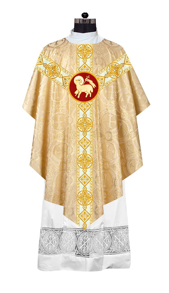 Pugin Style Chasuble with Embroidered Orphrey