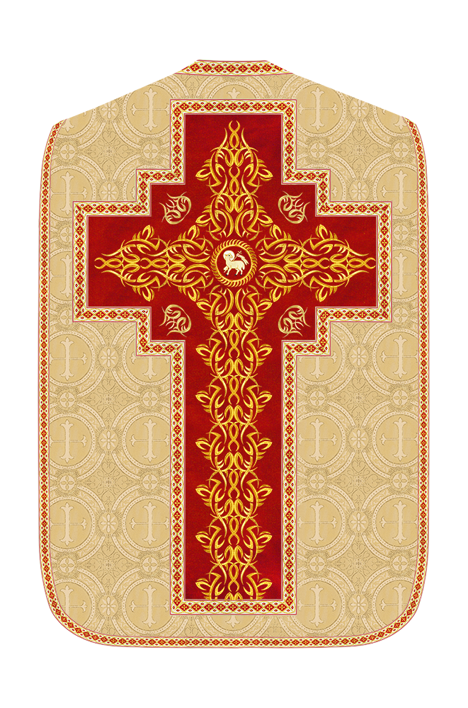 Roman Fiddleback Chasuble With Enhanced Embroidery  & trims