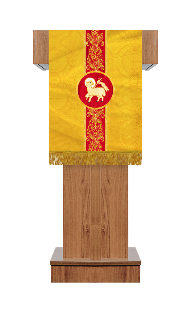 Pulpit/Lectern with Golden Embroidery Trim