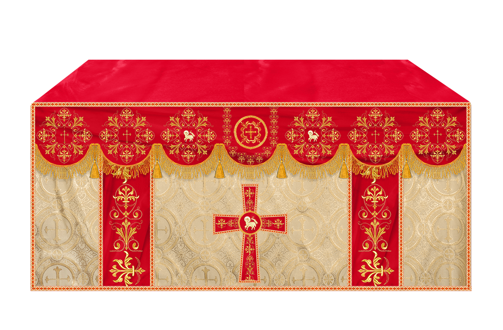 Altar Cloth with Spiritual Motif and Trims
