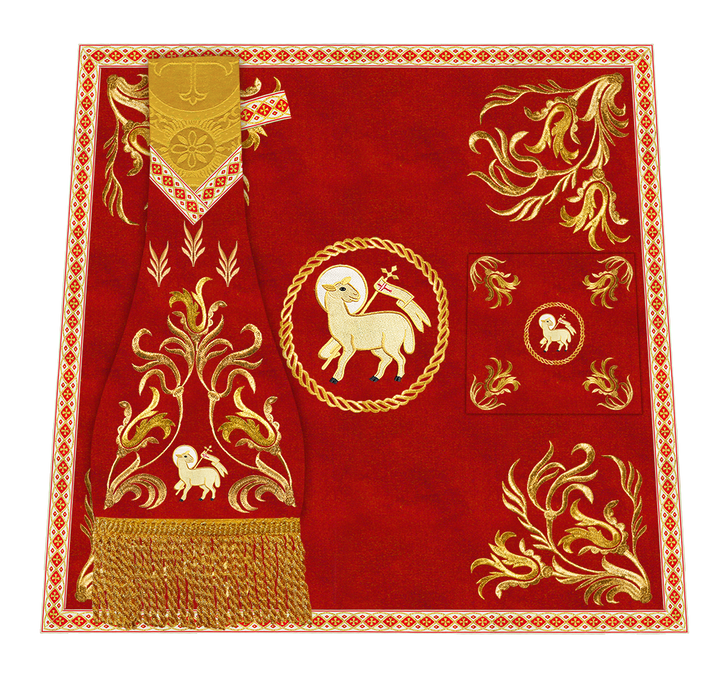 Mass set Vestment with Embroidered Motif