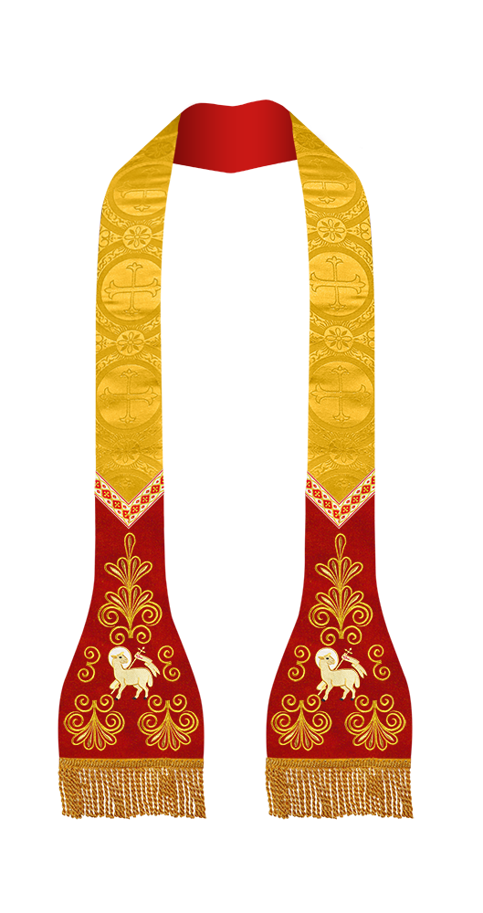 Roman Stole with Spiritual embroidery