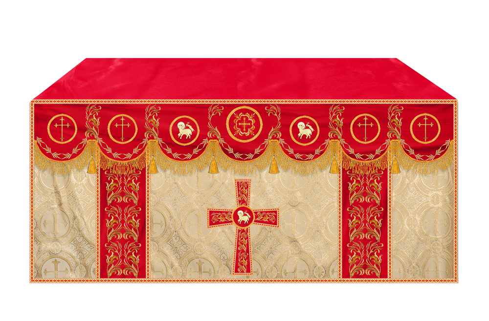 Altar Cloth with Liturgical Motif and Trims
