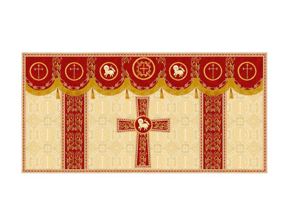 Altar Cloth with Liturgical Motif and Trims