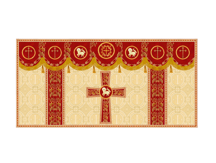 Altar Cloth with Liturgical Motif and Trims