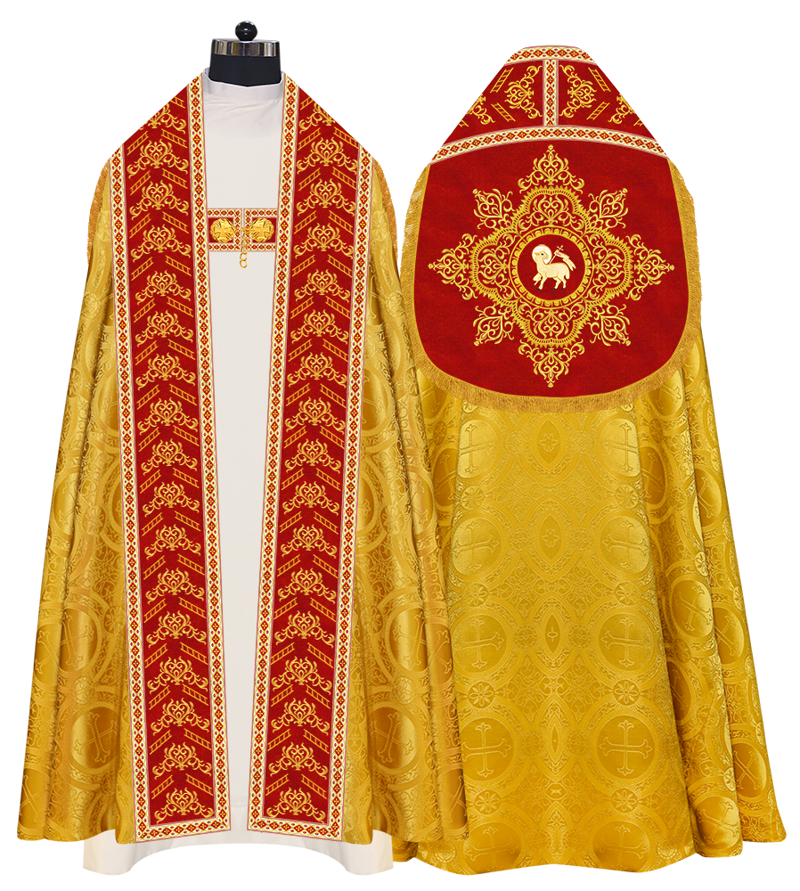 Elegant Roman Cope Vestment with Ornate Embroidery