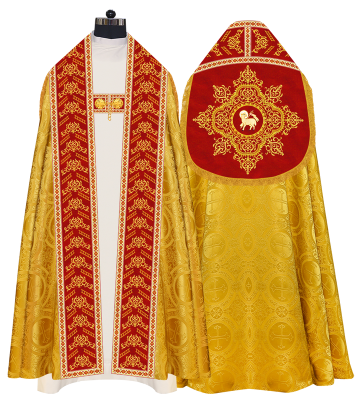 Elegant Roman Cope Vestment with Ornate Embroidery