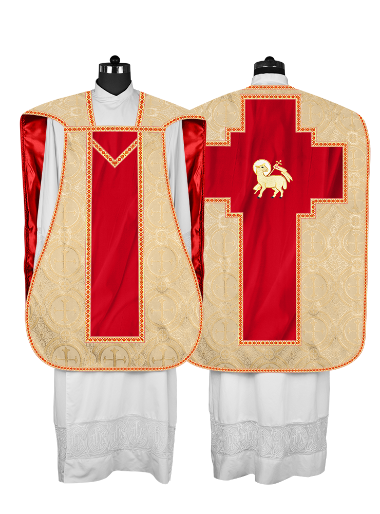 Roman chasuble with Motif and Trims