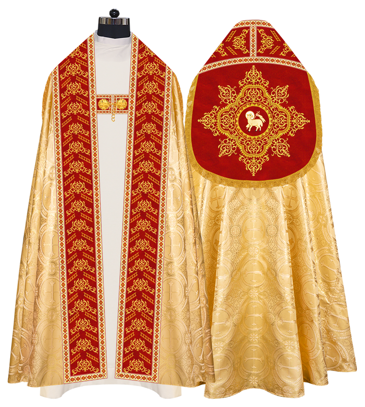 Elegant Roman Cope Vestment with Ornate Embroidery