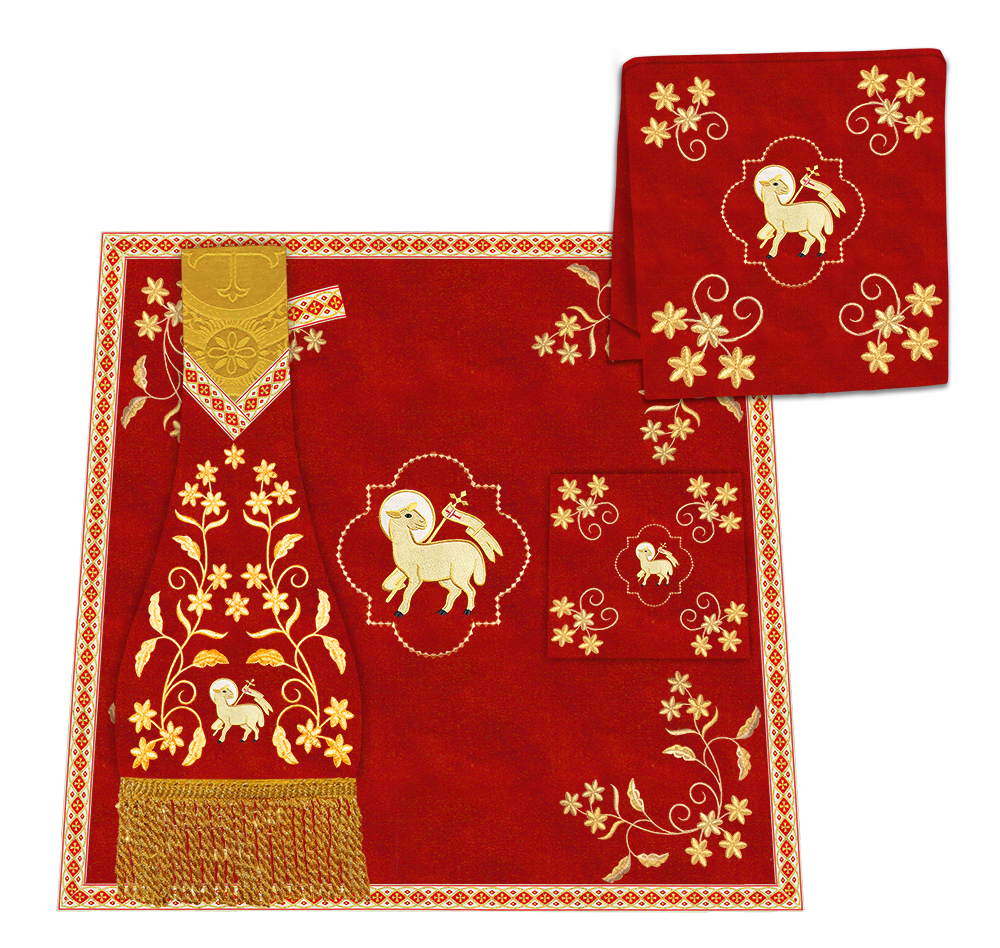 Borromean Chasuble Vestment Ornated With Floral Design and Trims