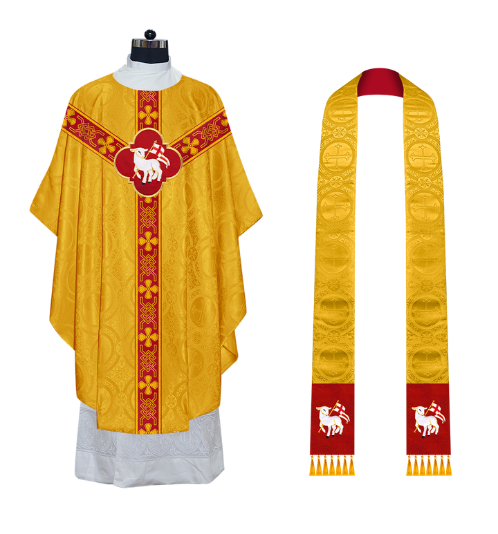 Gothic Chasuble with Motif and Trims