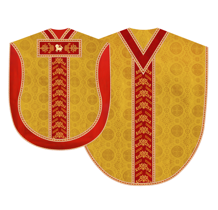 Borromean Chasuble Vestment Adorned With Colour Braids and Trims