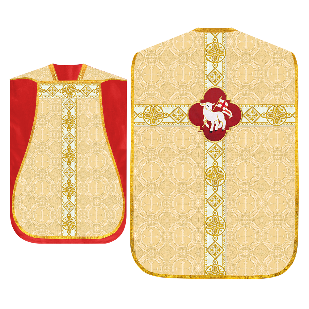 Fiddleback Vestment with Embroidered Motif