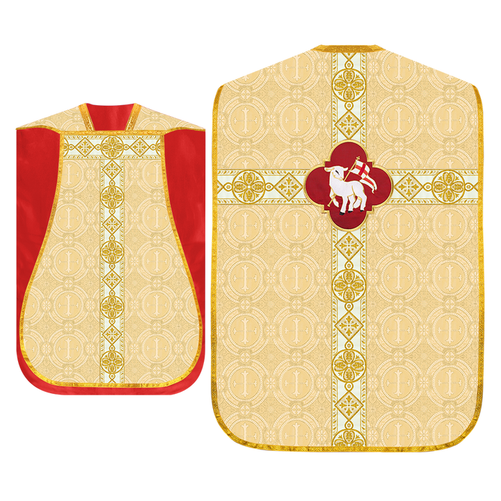 Fiddleback Vestment with Embroidered Motif