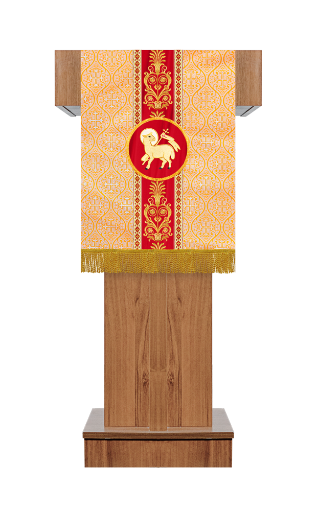 Altar Cloth with Embroidered Motif and Trims