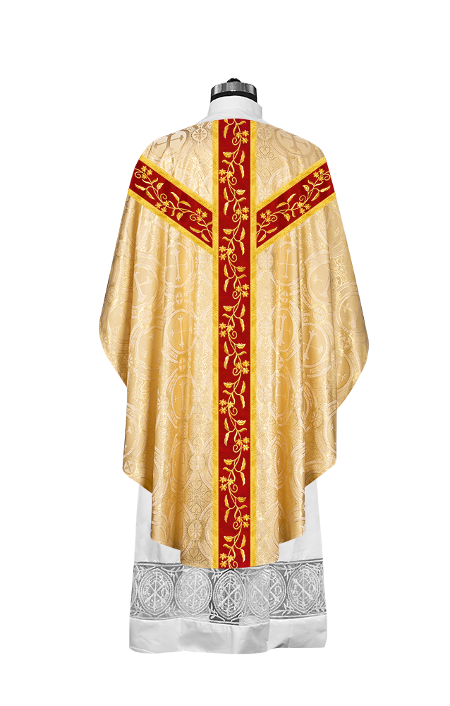 Gothic chasuble Vestment with Floral Design