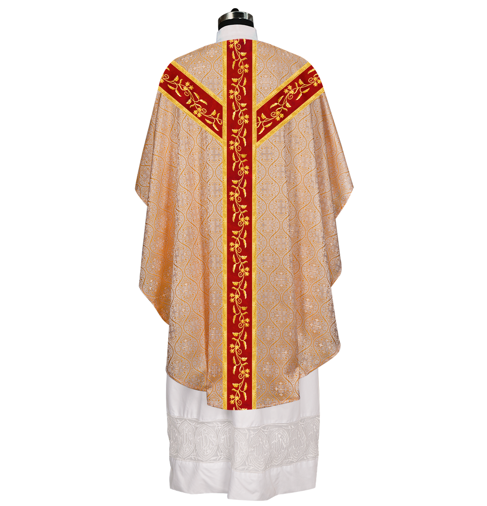 Gothic chasuble Vestment with Floral Design