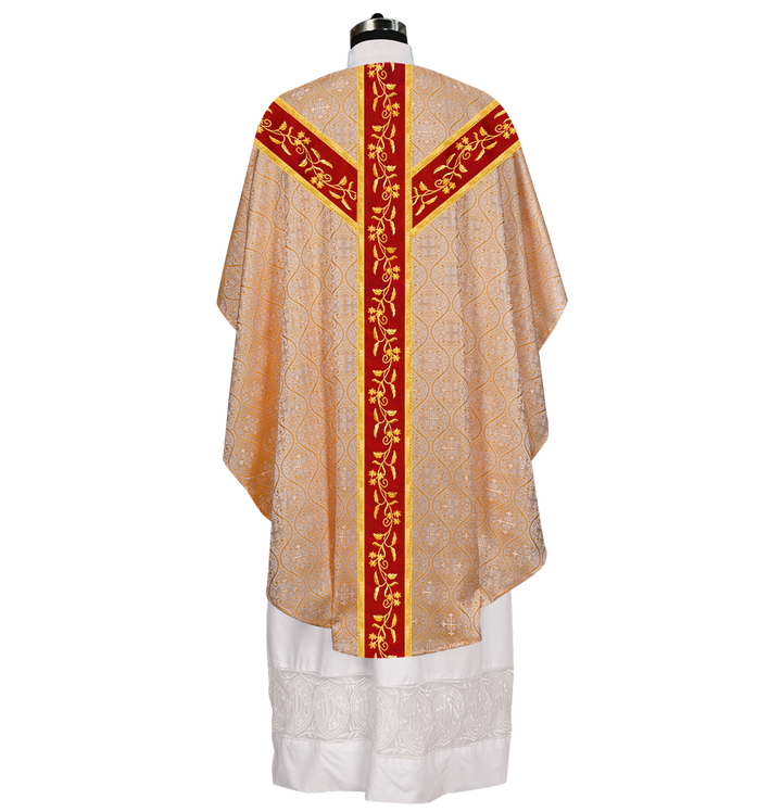 Gothic chasuble Vestment with Floral Design