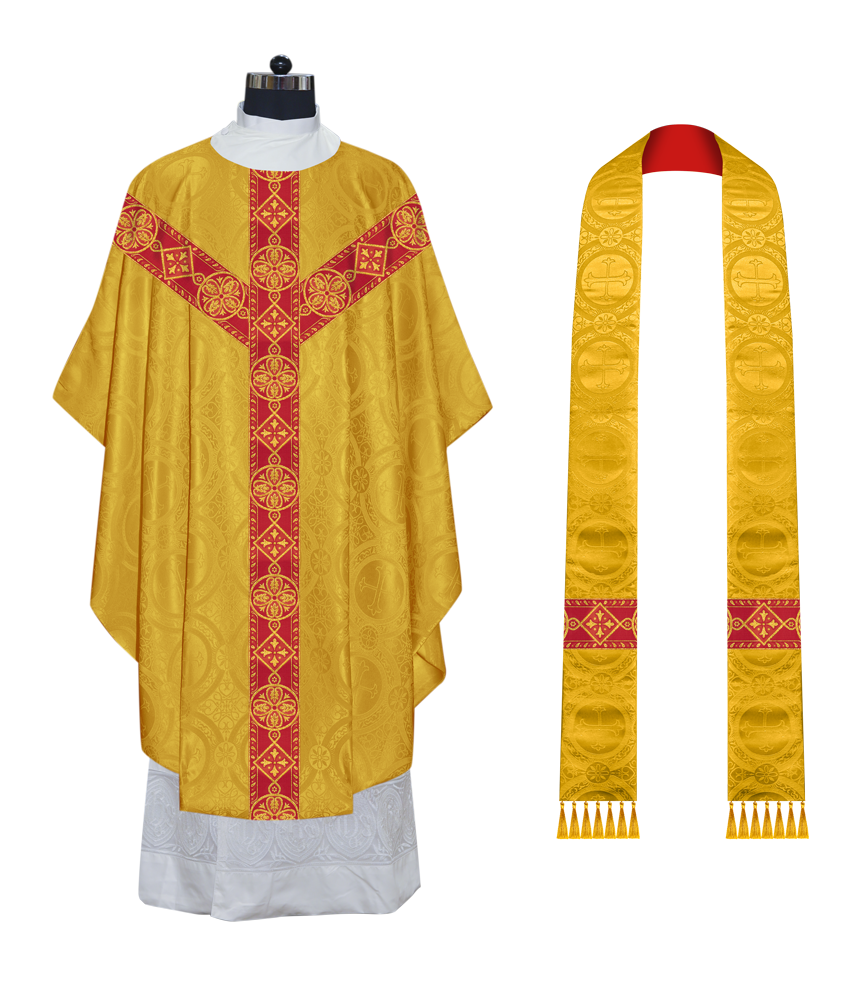 Chasuble with Adorned Woven Braids