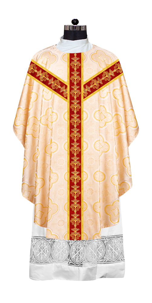 Gothic Chasuble vestment with Golden Lace