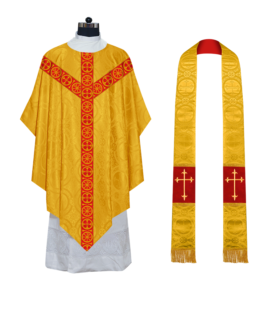 Pugin Chasuble with Detailed Braids