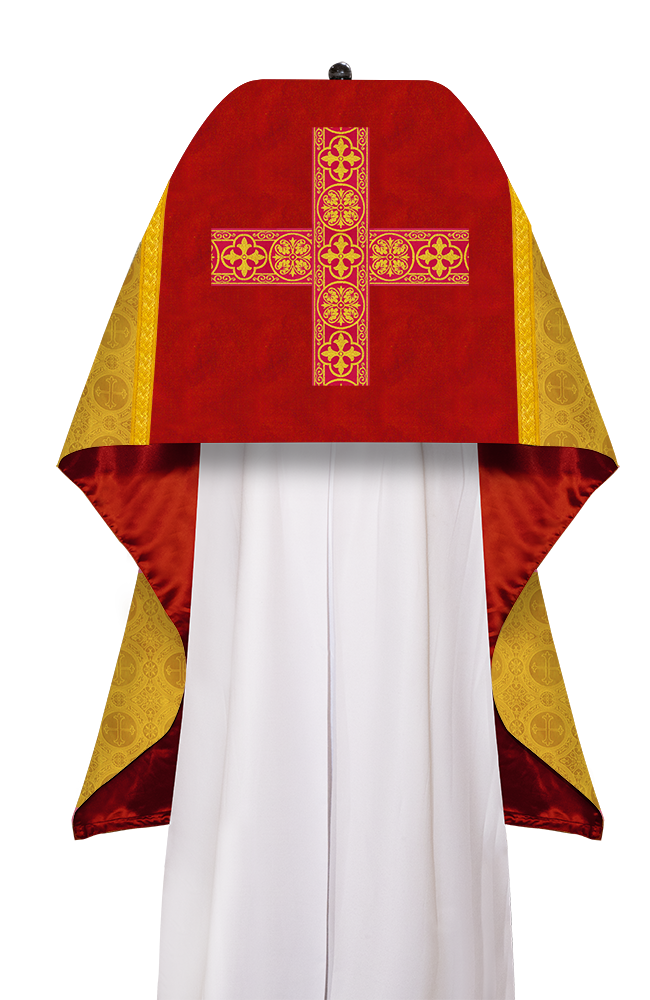 Gothic Highline Mass set Vestments with Adorned Woven Braids