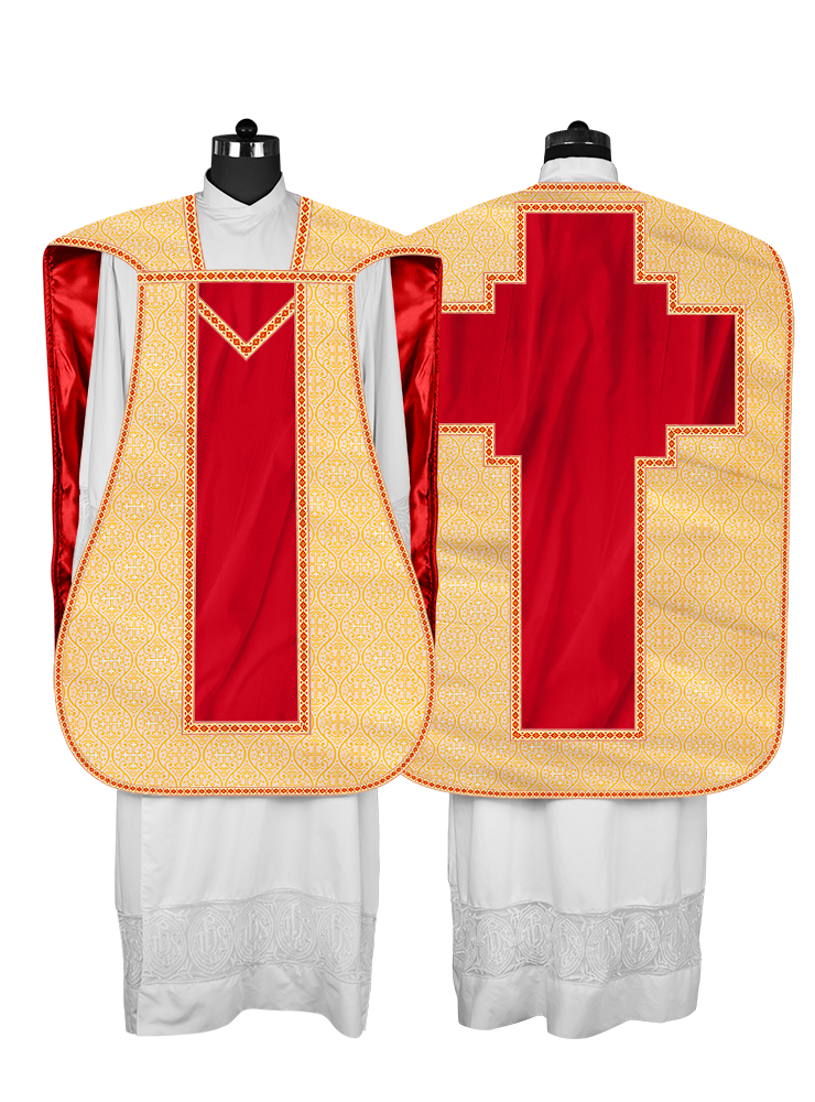 Roman chasuble with Motif and Trims