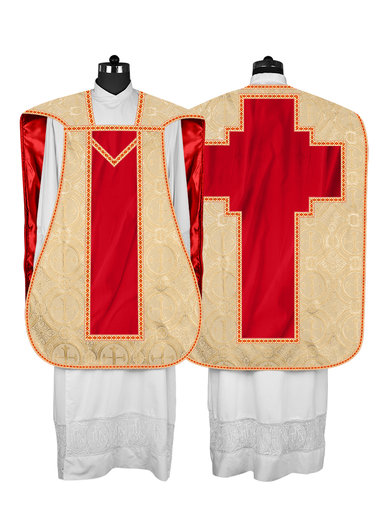 Roman chasuble with Motif and Trims