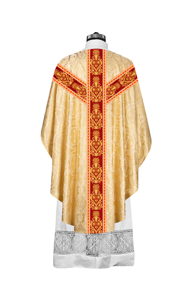 Gothic Chasuble Vestments With Ornate Braids and Trims