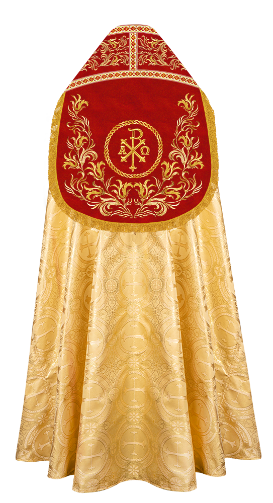 Handmade Roman Cope with Embroidered Orphrey