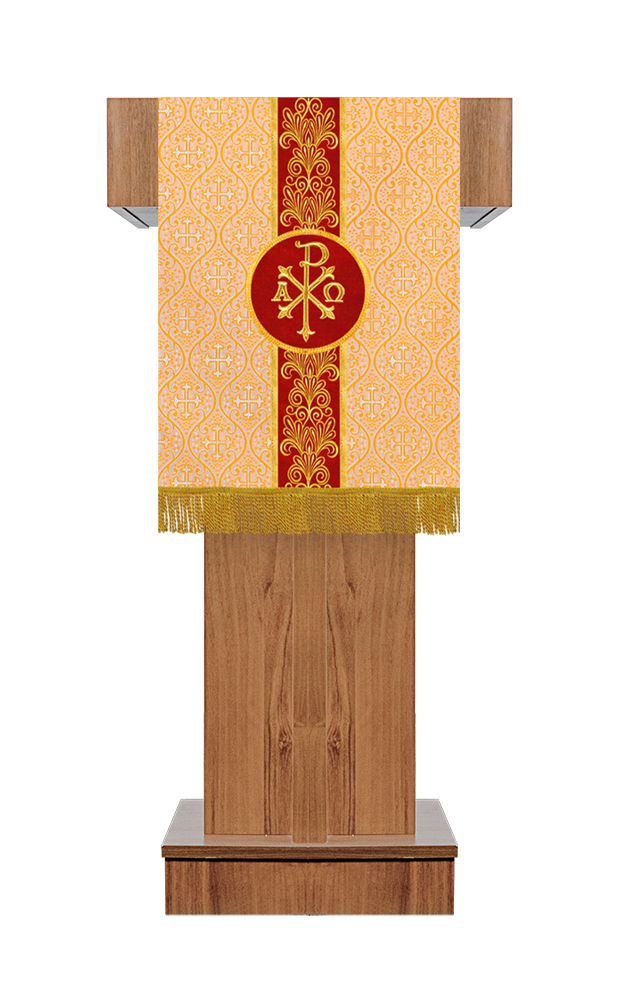 Pulpit/Lectern with Golden Embroidery Trim