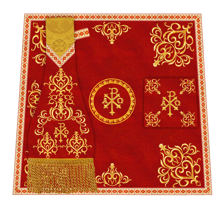 Traditional Fiddleback Vestment With Motifs and Trims