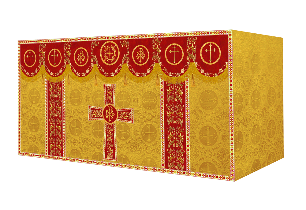 Altar Cloth with Liturgical Motif and Trims