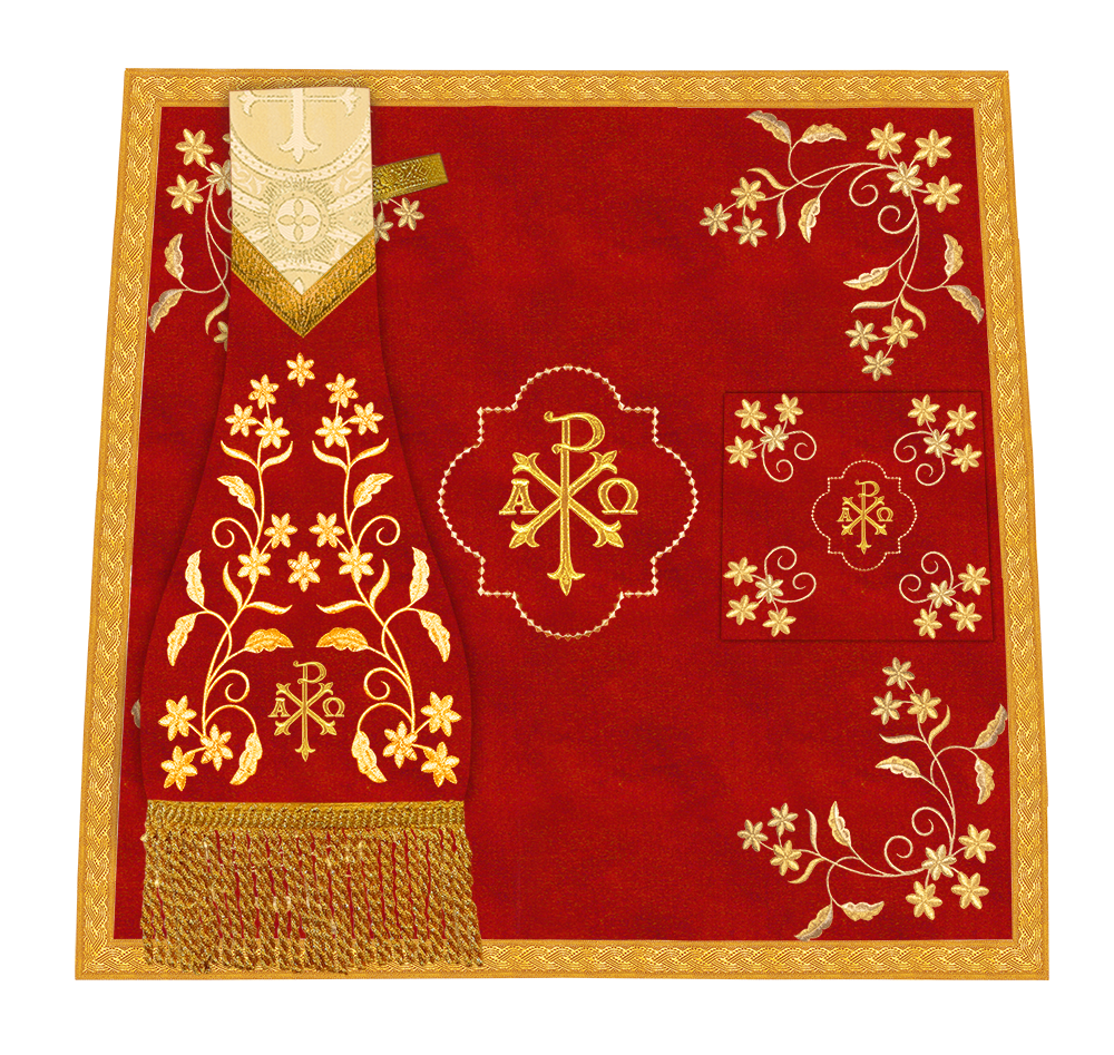 Mass set with Floral embroidery