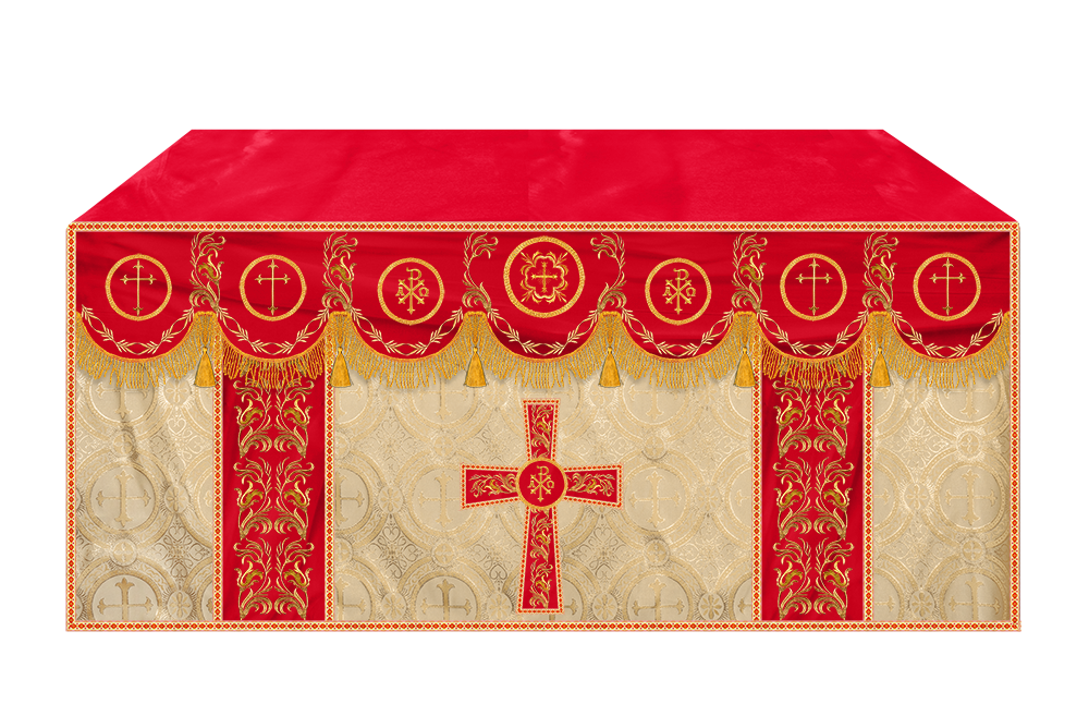 Altar Cloth with Liturgical Motif and Trims