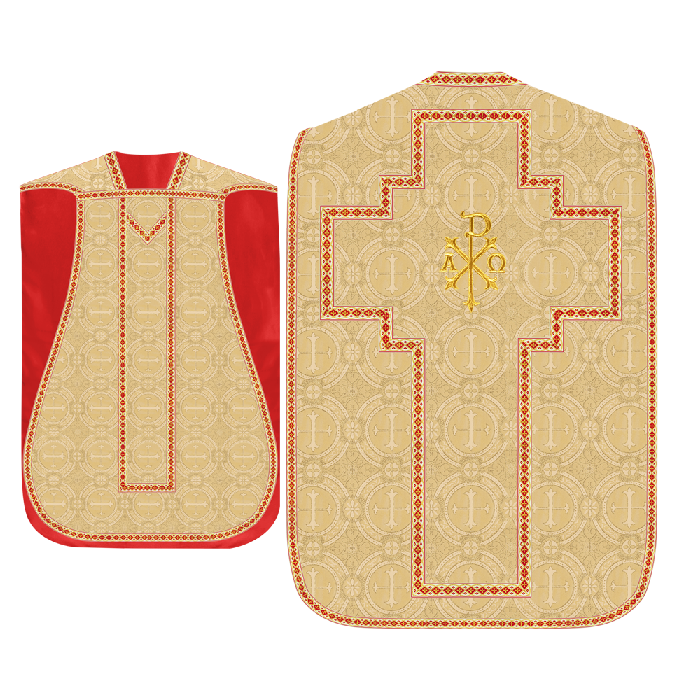 Roman Chasuble with Adorned Motif and Trims