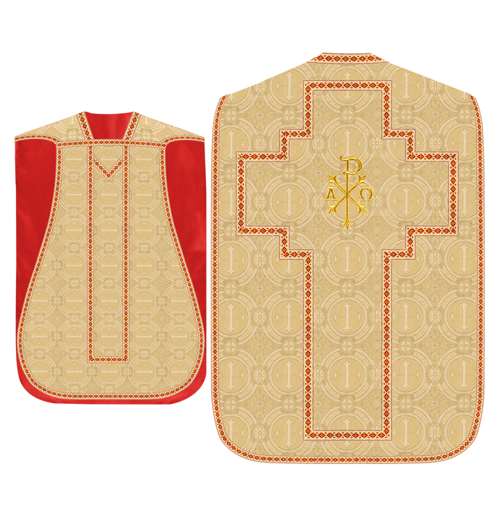 Roman Chasuble with Adorned Motif and Trims