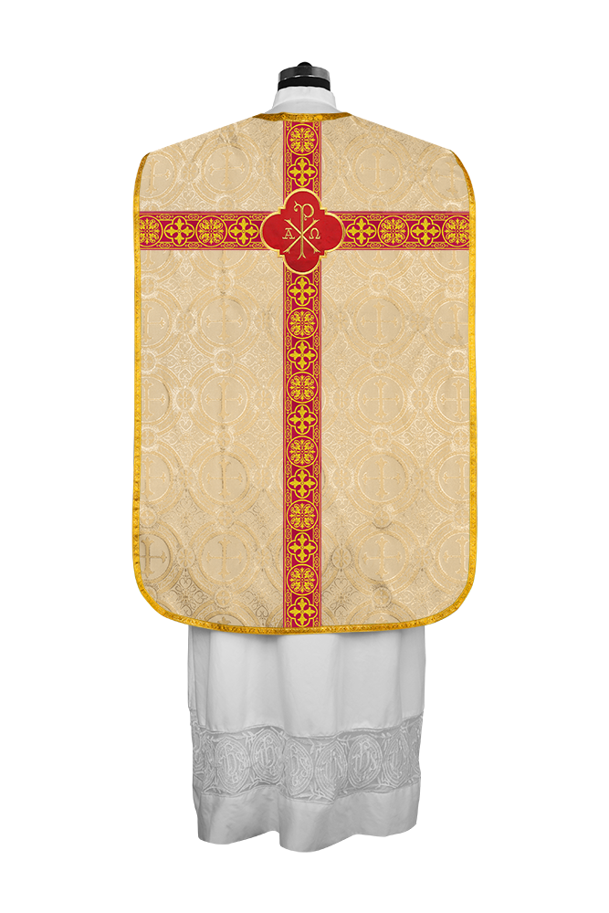 Roman Chasuble Fiddleback with Braided Trims