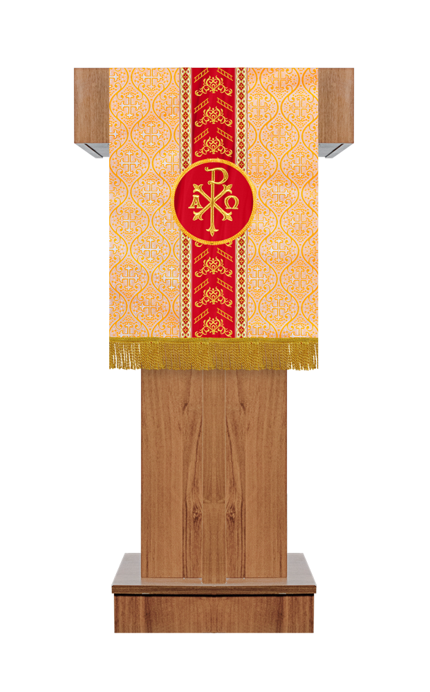 Pulpit/Lectern with Spiritual Motif and Aborned Trims