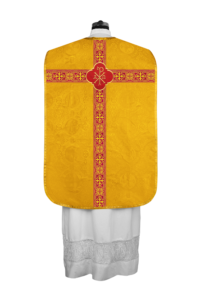 Roman Chasuble Fiddleback with Braided Trims