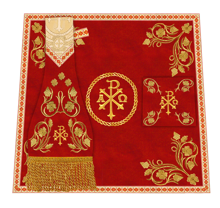 Roman Chasuble Vestment With Grapes Embroidery and Trims