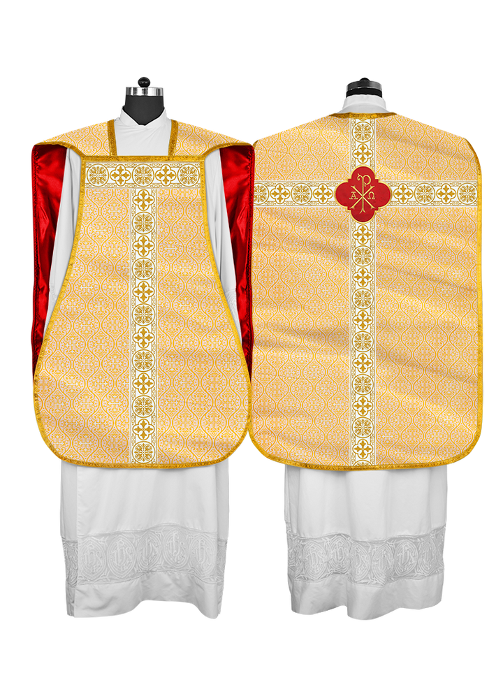 Vestimentas con espalda de violín con motivo y cruz Orphrey