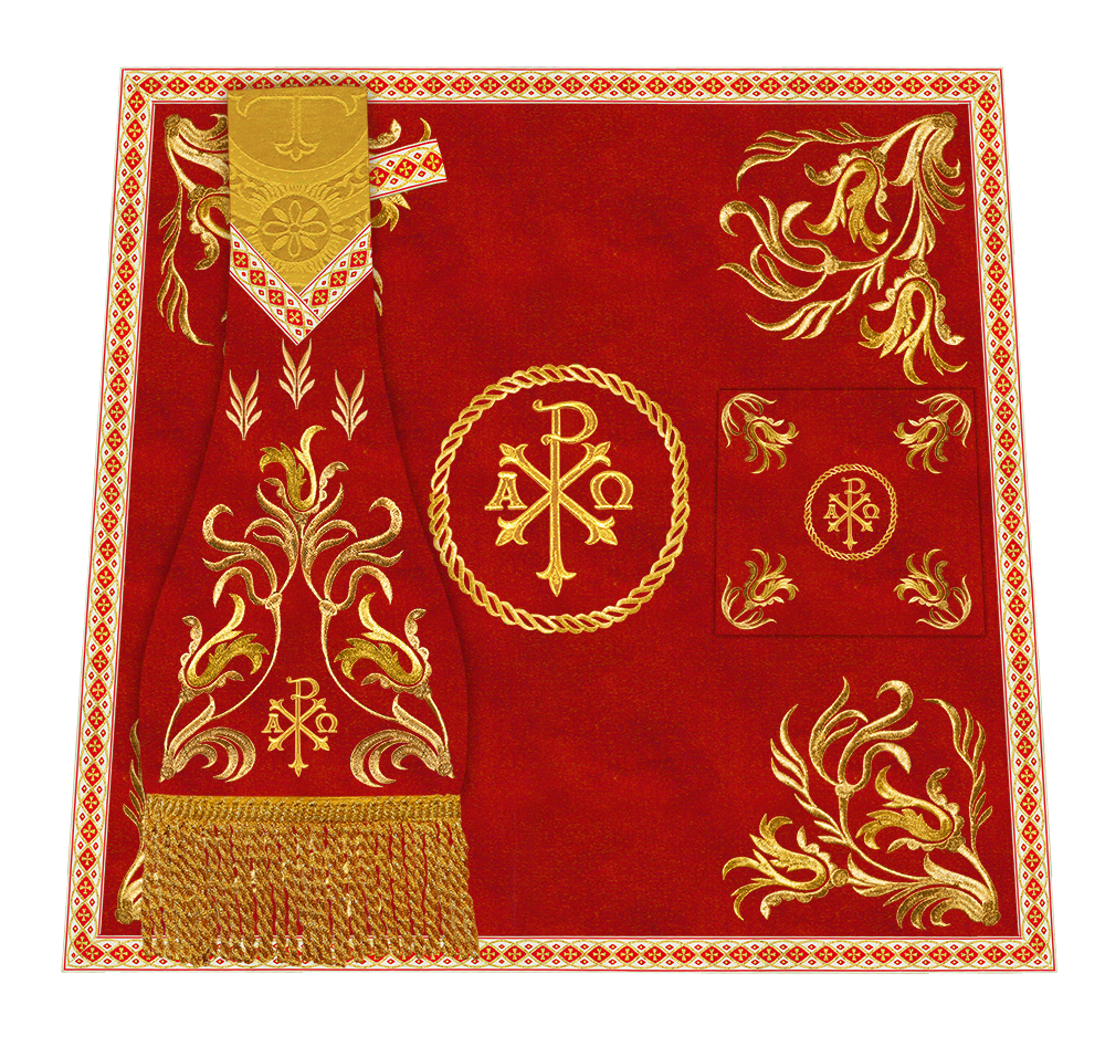 Mass set Vestment with Embroidered Motif