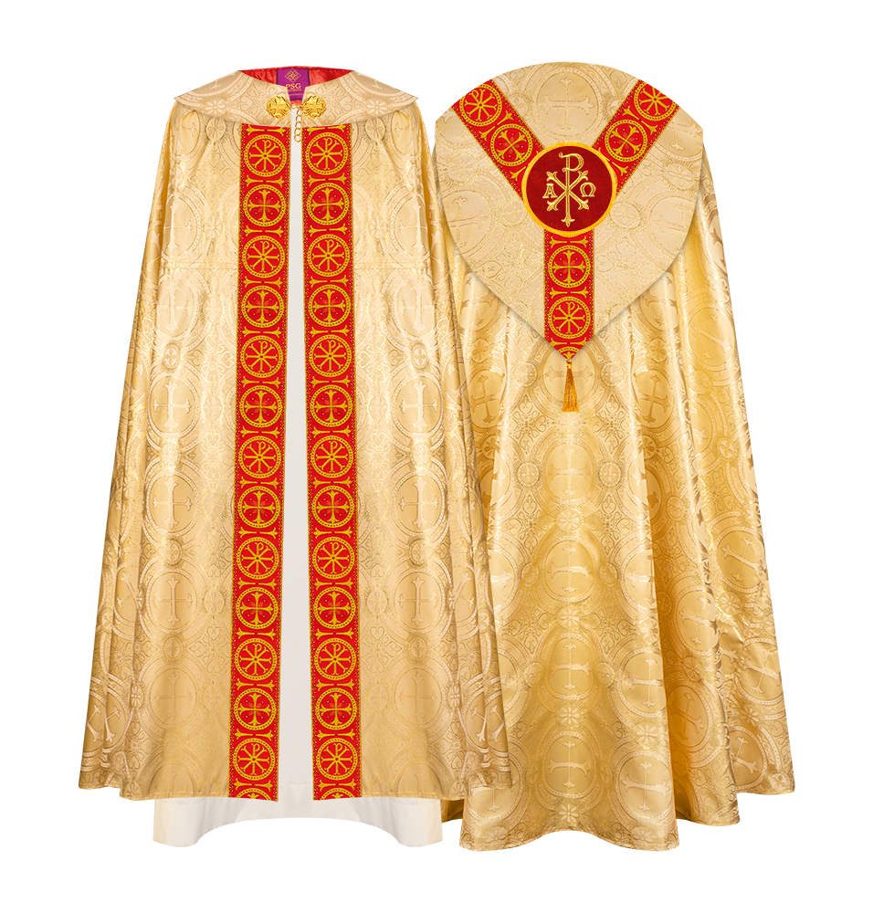 Gothic Cope Vestment with Y Type Embroidered Motif