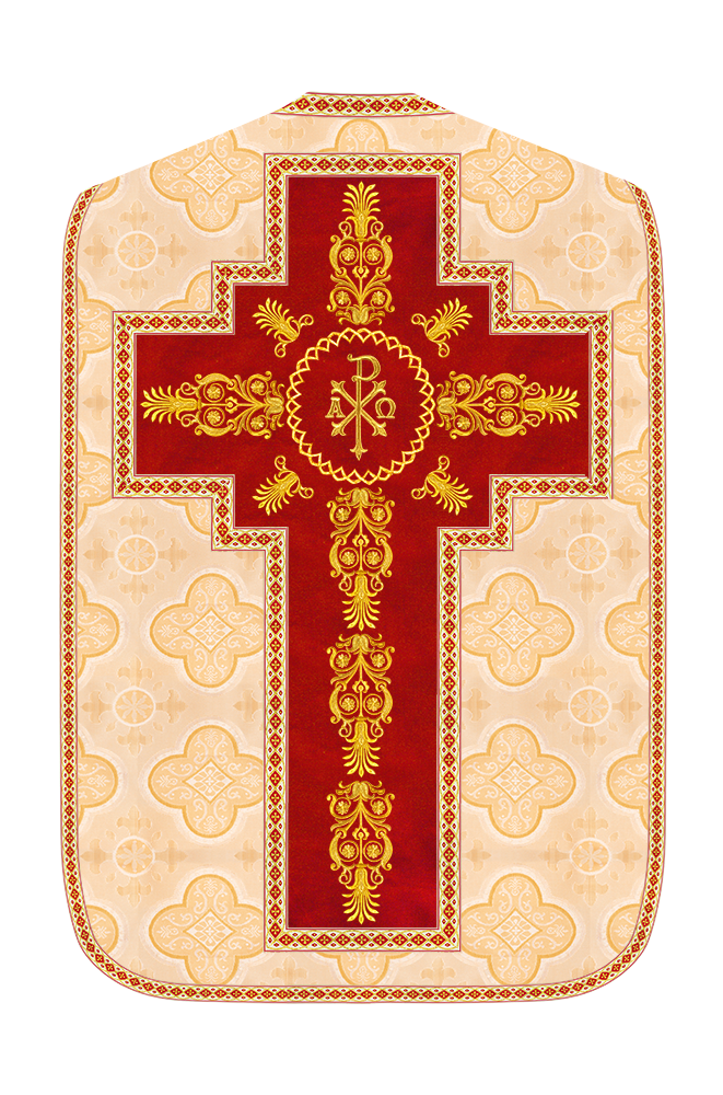 Roman Chasuble Vestments Adorned With Trims